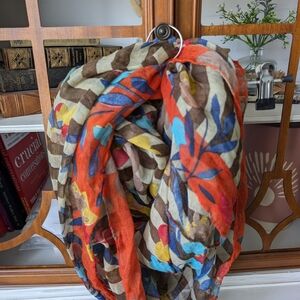 Colorful Patterned Infinity Scarf